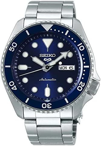 SEIKO Relógio masculino analógico automático 5 esportivo, Azul